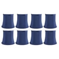 thumbnail image 1 of Meriville Set of 8 Blue Faux Silk Clip On Chandelier Lamp Shades, 3.5-inch by 4.5-inch by 4.5-inch, 1 of 5