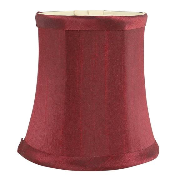 Meriville Single Burgundy Faux Silk Clip On Chandelier Lamp Shades, 3.5-inch by 4.5-inch by 4.5-inch
