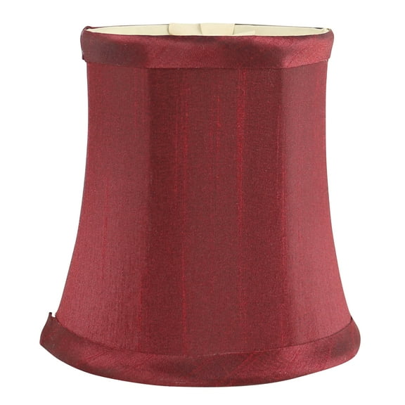 Meriville Single Burgundy Faux Silk Clip On Chandelier Lamp Shades, 3.5-inch by 4.5-inch by 4.5-inch
