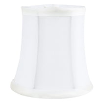 Meriville Single Off White Faux Silk Clip On Chandelier Lamp Shades, 3.5-inch by 4.5-inch by 4.5-inch