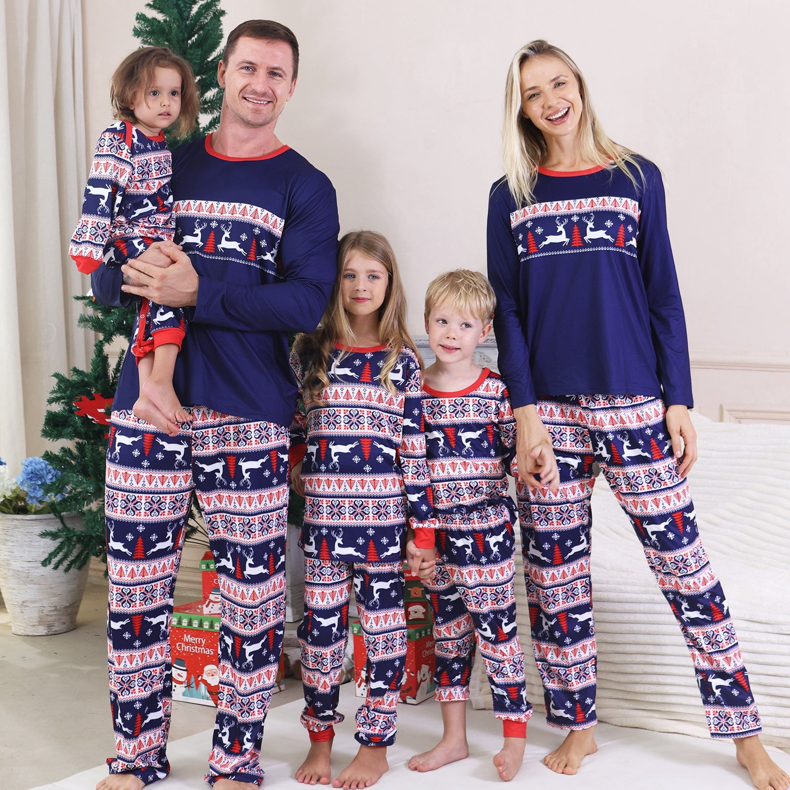 Meriwond Family Christmas Pjs Family Christmas Matching Sets Holiday ...