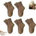 thumbnail image 1 of Meriwond Wool Socks, Snatch Women's Thermal Crew Socks 5 Pair Pack, Knit Wool Socks, Breathable and Cold-Proof, Christmas Gifts, 1 of 8