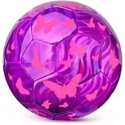 Merkapa Kids Soccer Ball, Sparkling Soccer Ball Cartoon Ball Toy with Pump Gift for Kids, Toddlers, Children, Boys, Girls, School, Kindergarten, Student, Baby
