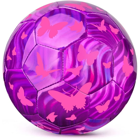 Merkapa Kids Soccer Ball, Sparkling Soccer Ball Cartoon Ball Toy with Pump Gift for Kids, Toddlers, Children, Boys, Girls, School, Kindergarten, Student, Baby