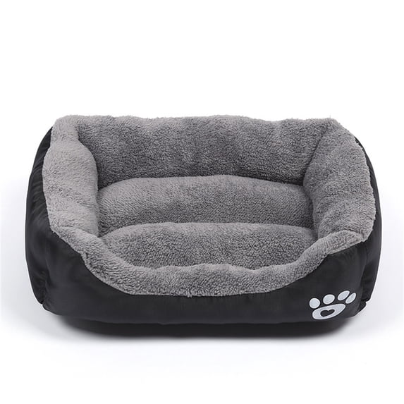 Merkaren Large Orthopedic Dog Bed with Removable Cover, Solid Gray