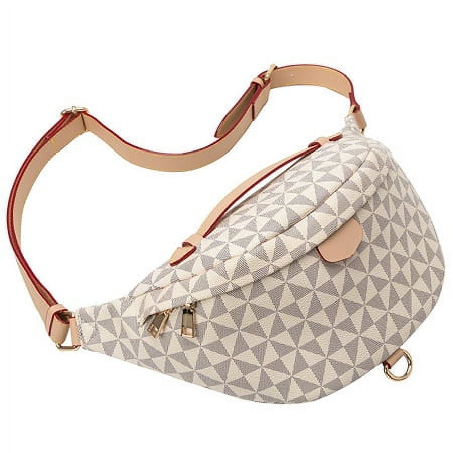 Merkaren Women Waterproof Shoulder Satchel Ladies PU Leather Bum Handbag Fashion Daily Sports Crossbody Fanny Pack