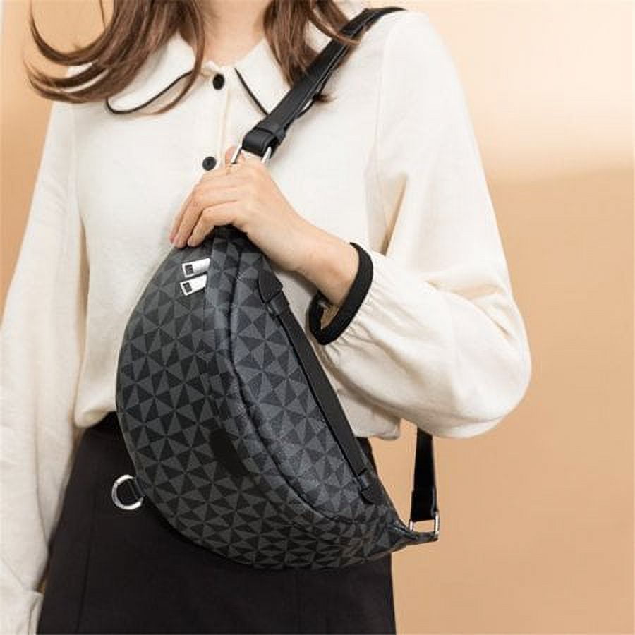 Merkaren Women Waterproof Shoulder Satchel Ladies PU Leather Bum Handbag Fashion Daily Sports Crossbody Fanny Pack
