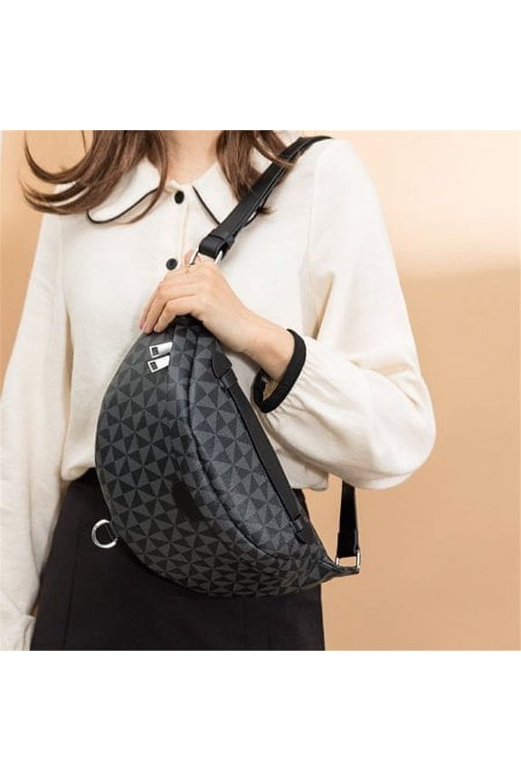 Women Waterproof Shoulder Satchel Ladies PU Leather Bum Handbag Fashion Daily Sports Crossbody Fanny Pack