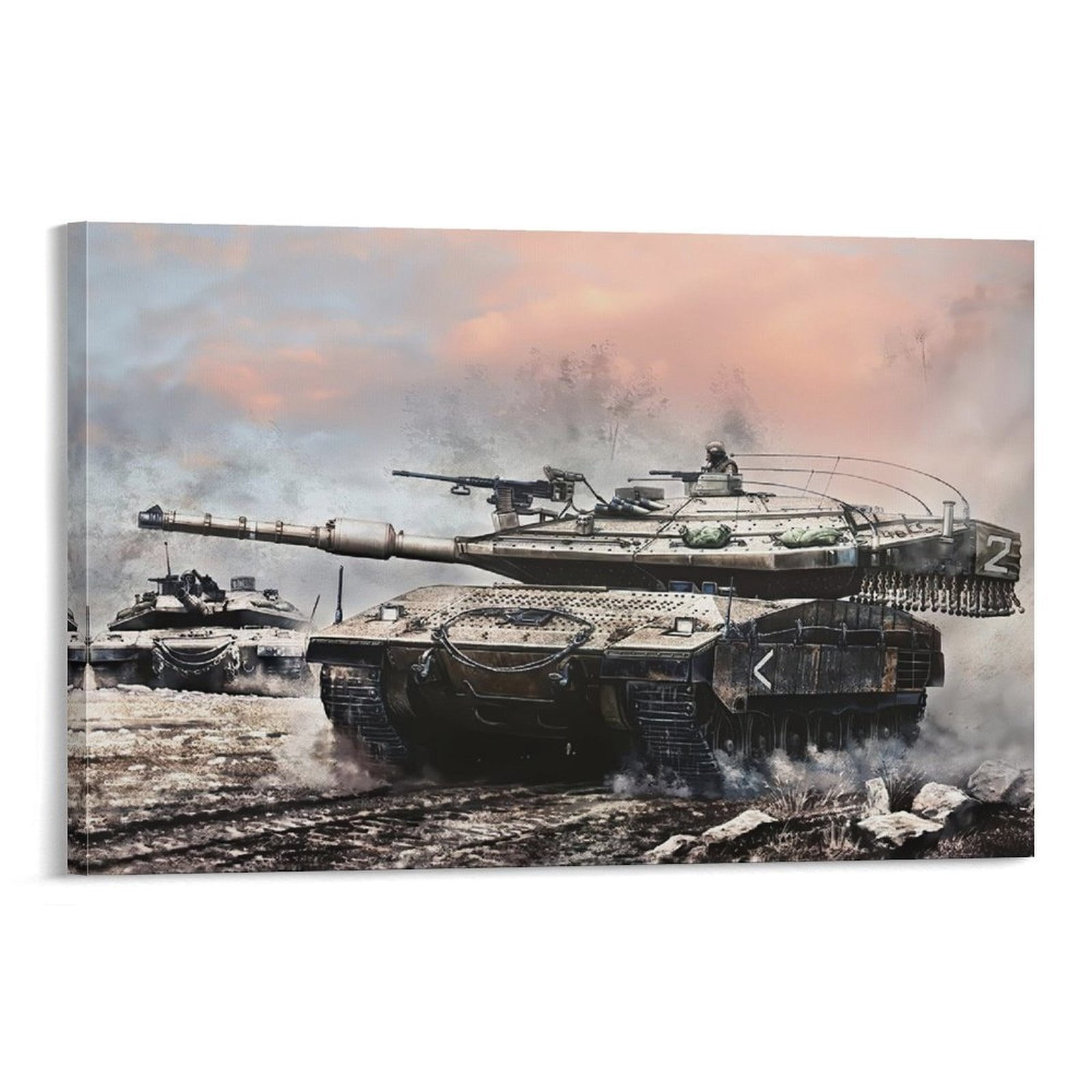 Mk Tank Merkava Mk 4 Tanks Armored Vehicles Weapons Art Poster-denoise-denoise ...