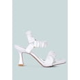 thumbnail image 1 of Merker Ruched Spool Heel Casual Sandals, 1 of 10