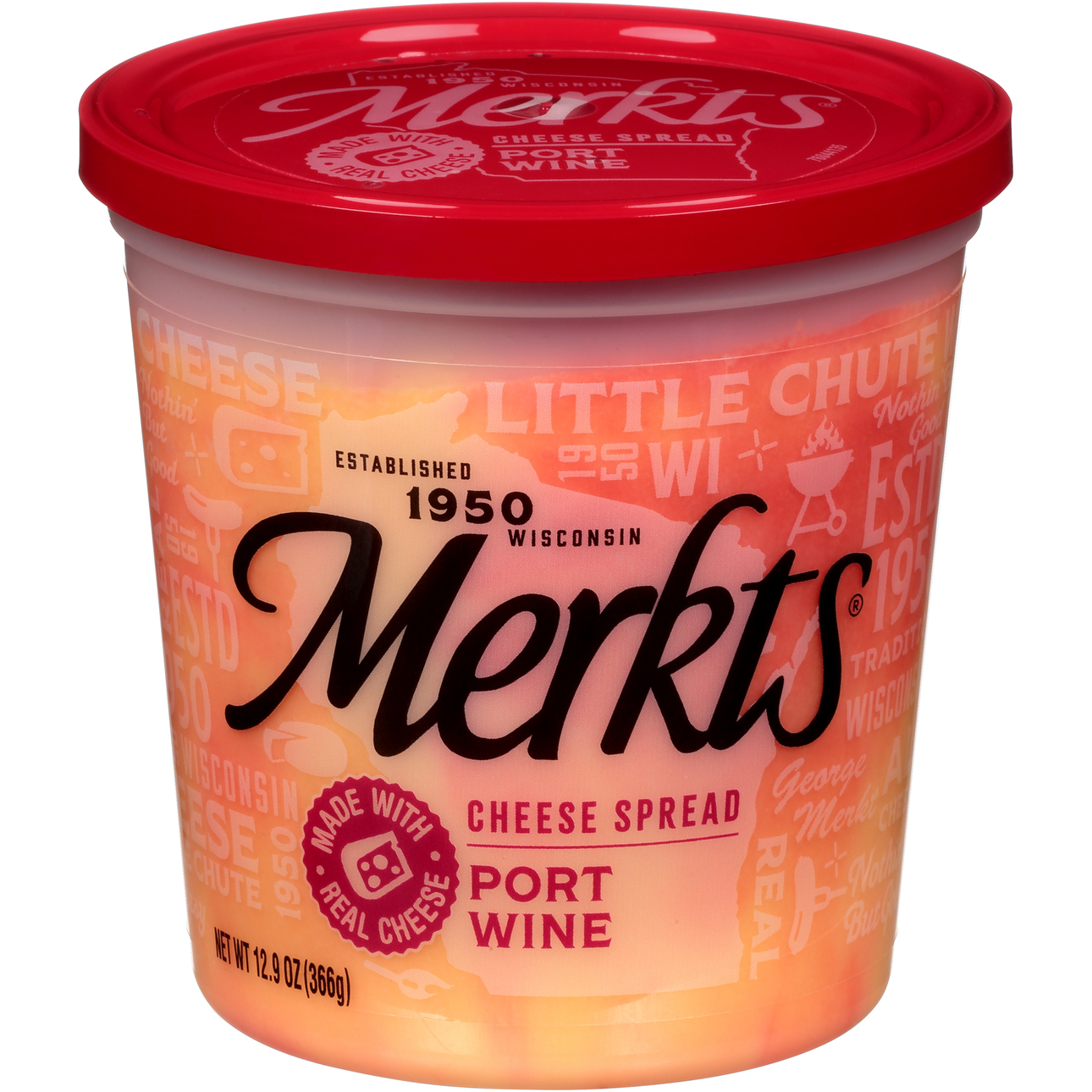 Merkt's Port Wine Cheese Cup Spread, 12.9 oz, Tub, Refrigerated/Chilled - image 1 of 6