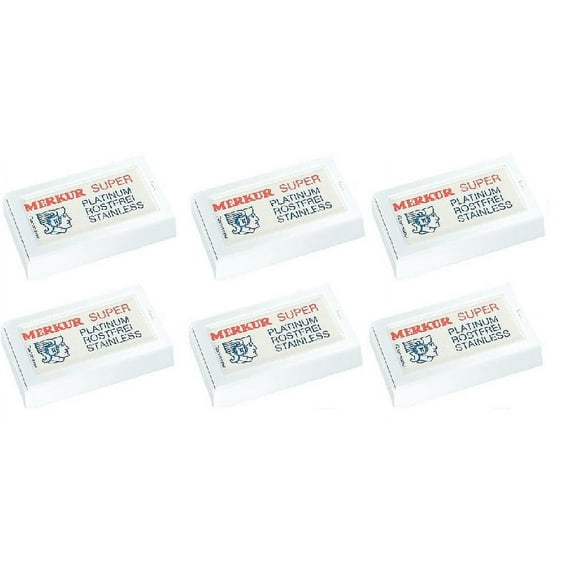 Merkur Double Edge Safety Razor Blades, 10 ct. (Pack of 6)