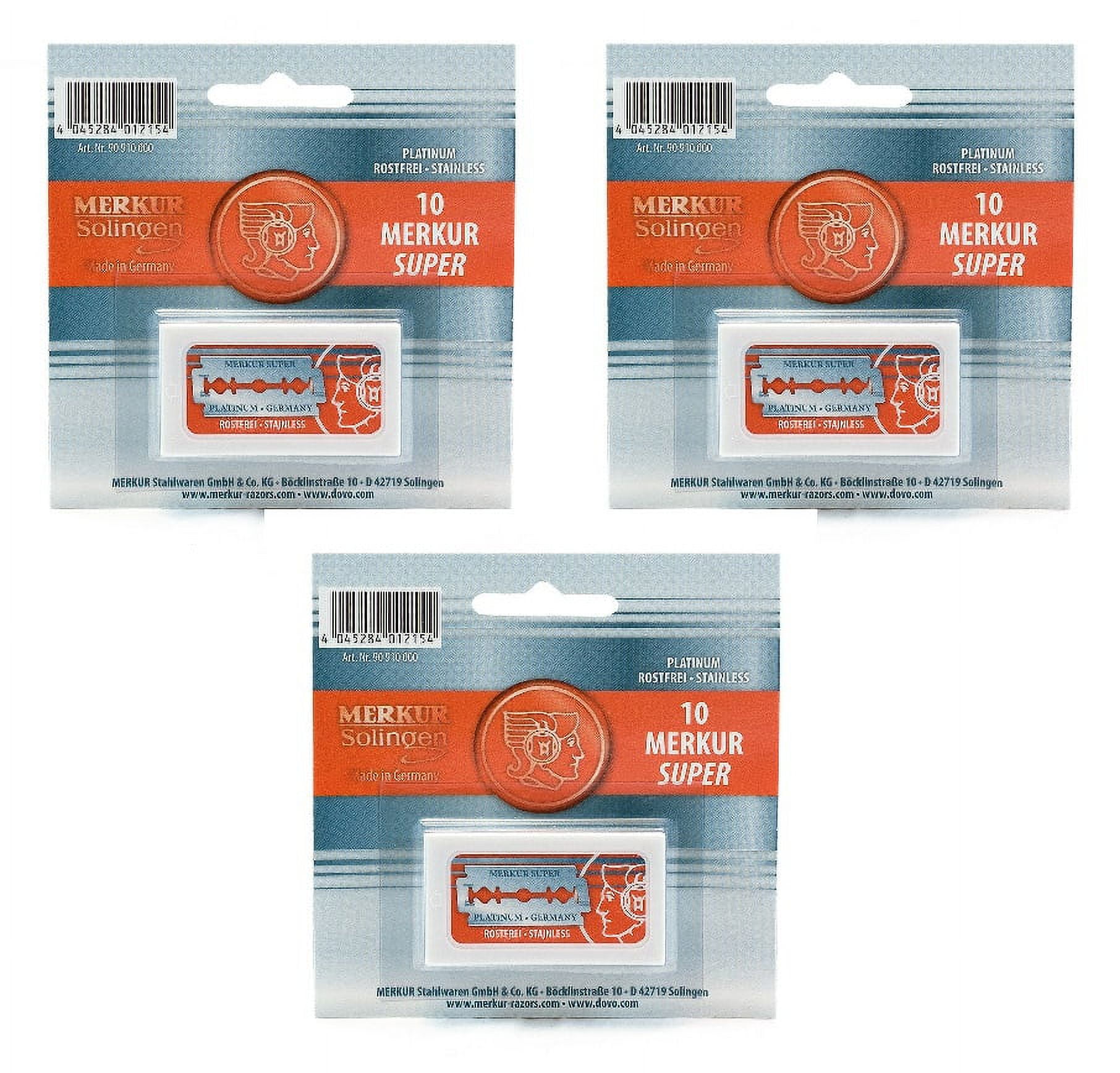 Merkur Super Platinum Double Edge Safety Razor Blades - 10/pk – Diehl  Marcus & Company