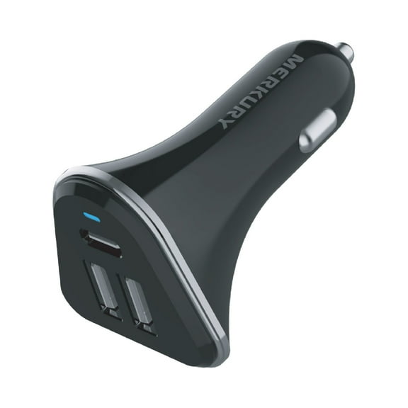 Merkury Car Charger 2 USB-A + 1 USB-C 5.2A