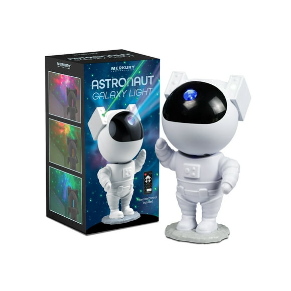 Merkury Innovations Astronaut Galaxy Light Projector with Remote, 10-inch