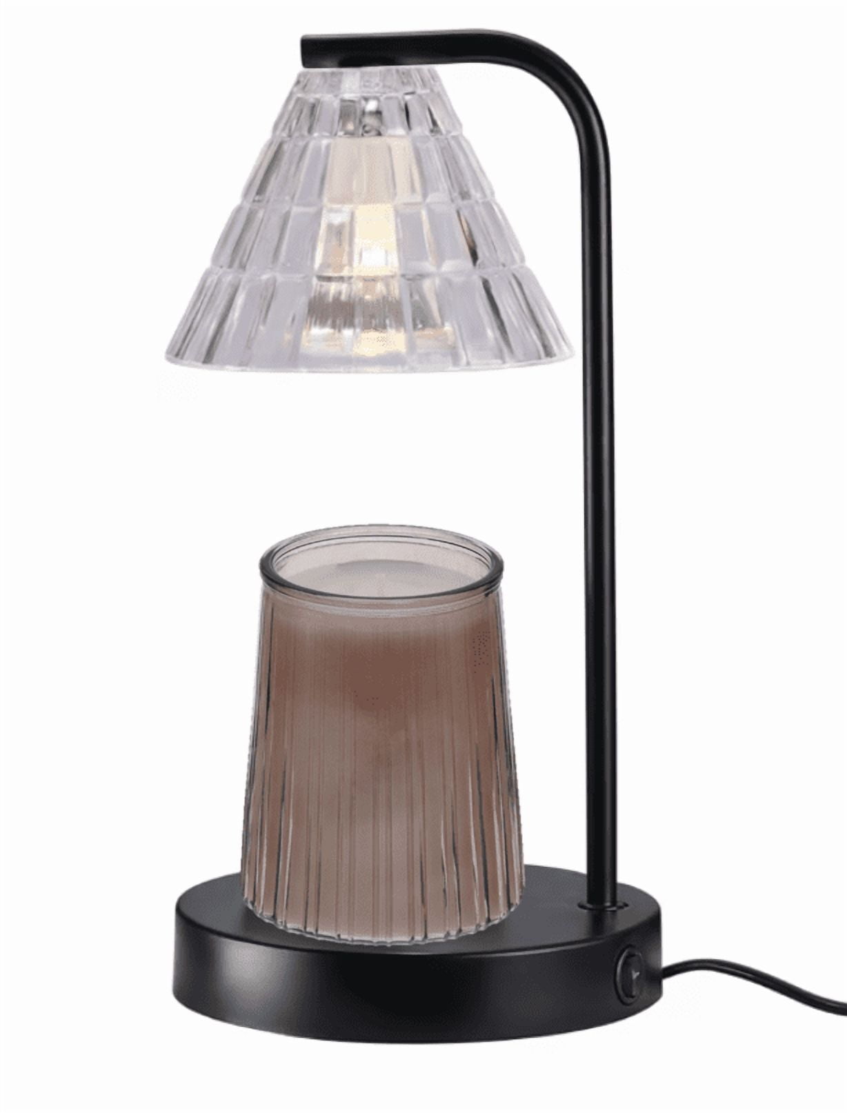 Better Homes & Gardens Candle Warmer Lamp, Glass Shade, Black, Traditional, 10.5 Inch, 1 Count