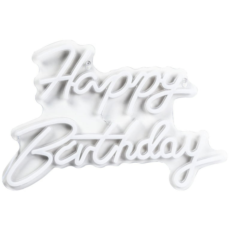 Happy Birthday LED Neon Wall Sign, 16.5in - Walmart.com