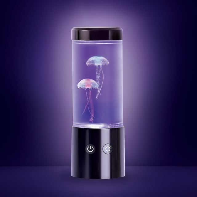 Merkury Innovations Jellyfish Night Light Lamp Motion & Multicolor Leds - Easy Mode Switching, USB Powered - 9"