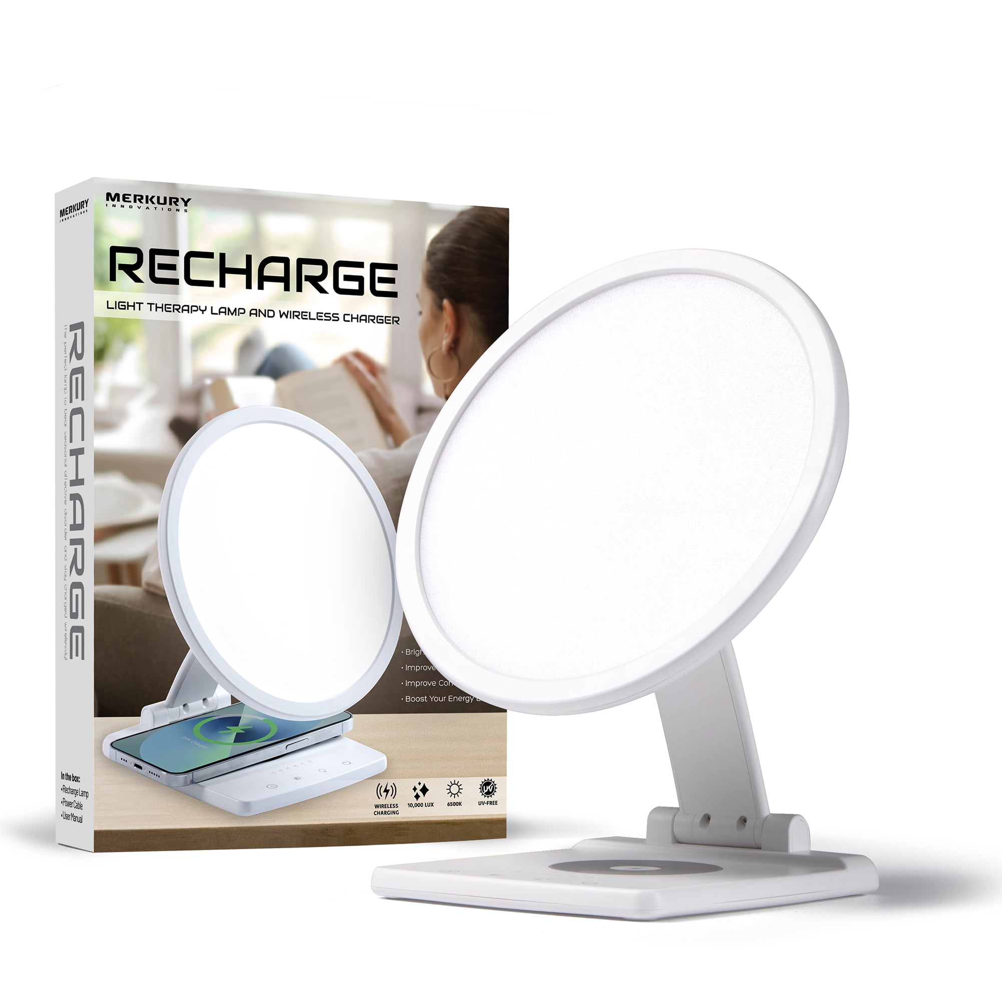 Merkury Innovations Revive Light Therapy Lamp - Improve Sleep - Boost Mood