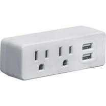 Presto Plug Portable Power Adaptor, Electric Outlet Extender with 2 USB ...