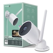 Merkury Smart Outdoor Camera 1080p – Weatherproof Security Camera with Night Vision, White (1-Pack)