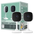 thumbnail image 1 of Merkury Smart Indoor Camera 1080p - Wi-Fi Security Cam with Night Vision, White (2-Pack), 1 of 9