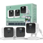 Merkury Smart HD Indoor/Outdoor Mini Security Camera, 1080p, Weatherproof, WiFi, 3-Pack