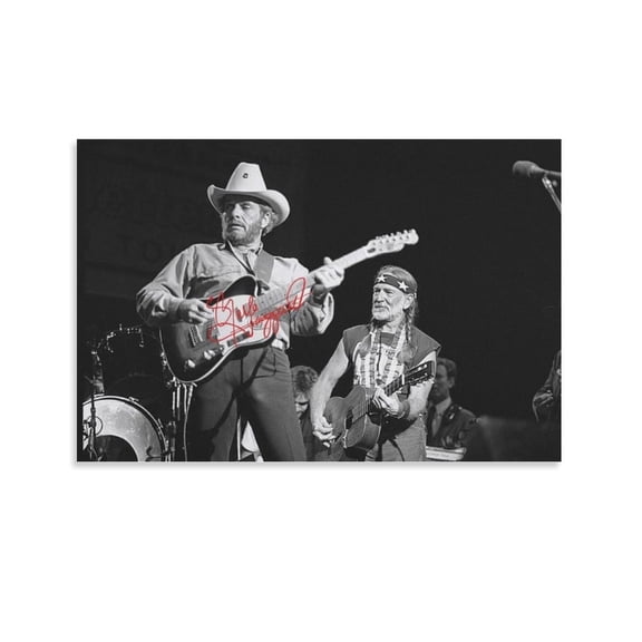 Merle Haggard Canvas Poster Home Decor Poster Wall Art Hanging Picture Print Bedroom Decorative Painting Posters Room Aesthetic 12x18inch(30x45cm)