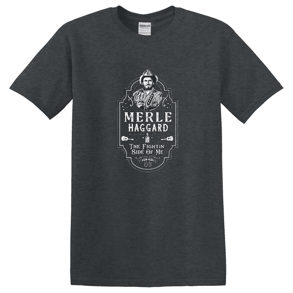 Merle Haggard Fightin Side Of Me Tribute Graphic T-Shirt