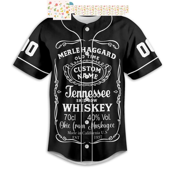Merle Haggard Sing Me Back Home Personalized Baseball Jersey