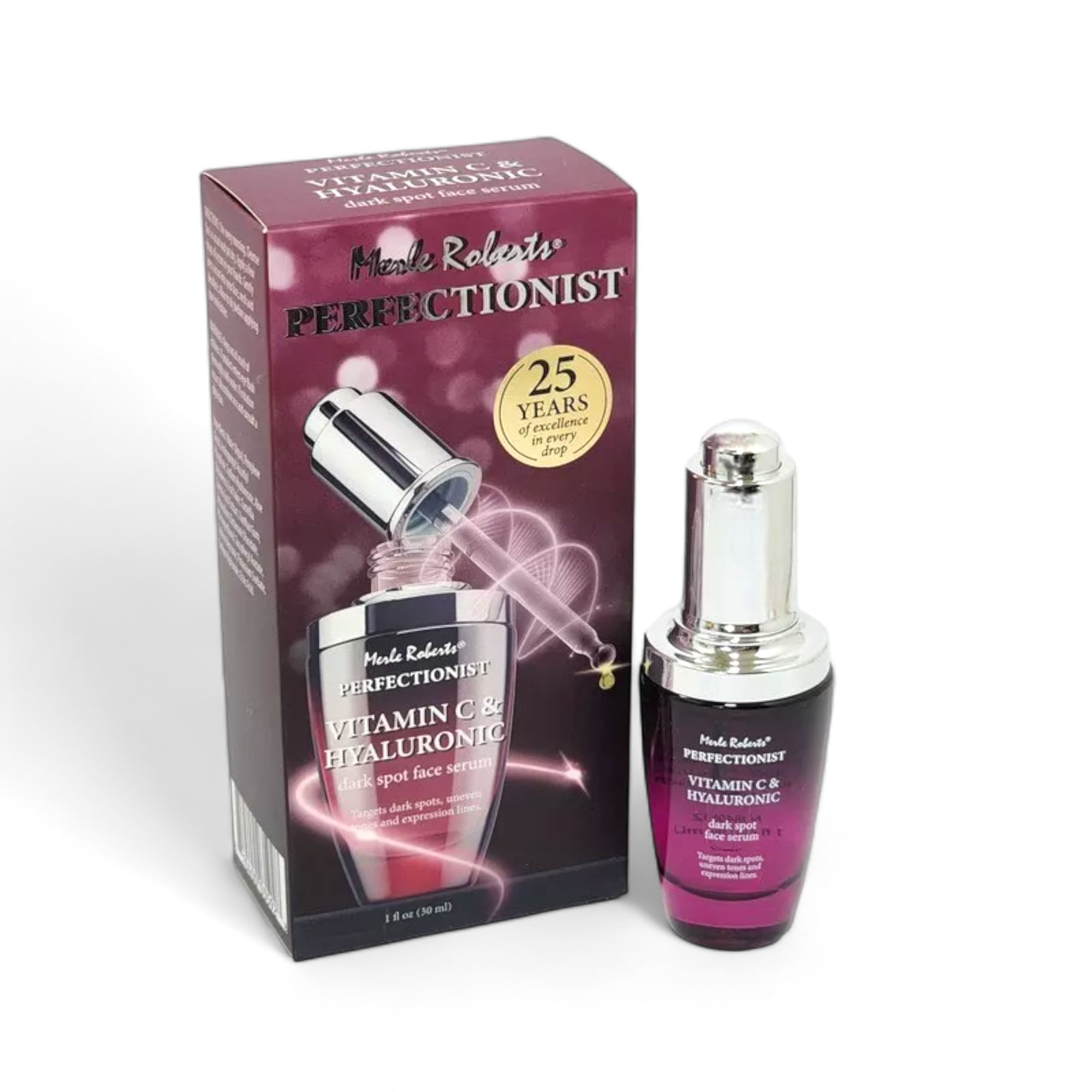 roberts where our melanotic Merle Roberts Perfectionist Vitamin C & Hyaluronic Dark Spot Face Serum,  1oz