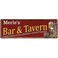 thumbnail image 1 of Merle's Bar and Tavern Red Chic Sign Man Cave Decor Gift 6x18 106180002207, 1 of 1