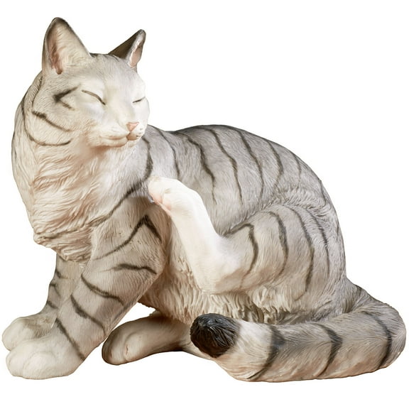 Merlin Cat Sculpture Gray Gray