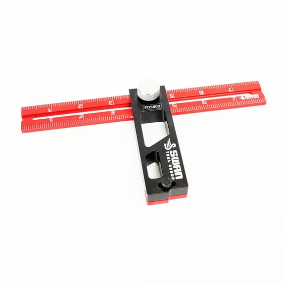 Merlin Flat Double Square - 3 Tools in One, Precision Double Square, Frame Square, and Offset Ruler for Cabinet Making, Frames, and General Woodworking Layout