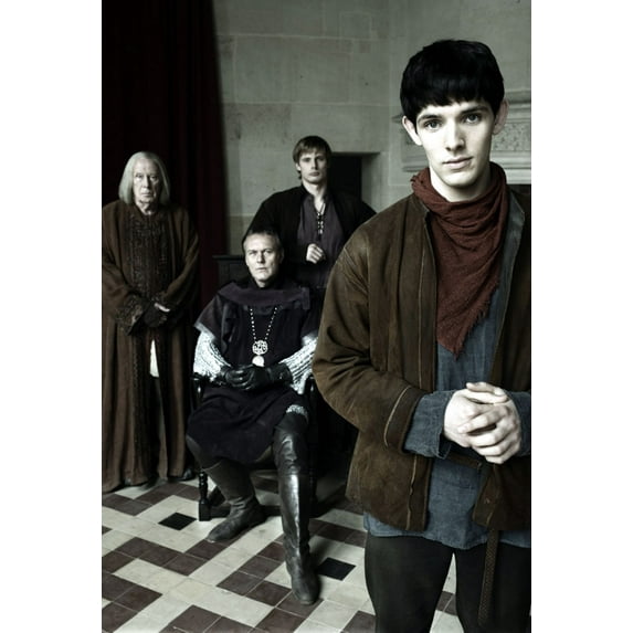 Merlin Movie Poster 12x16 Art Print on Metal Sign 12in x 16in Multi-Color Square Adults Best Posters