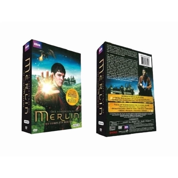 Merlin: The Complete Series, Seasons 1-5 (DVD, 2014, 24-Disc Set) Free Shipping!