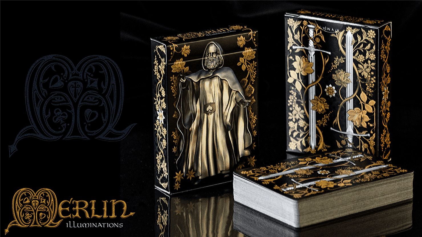 Merlin the Magician Illuminations by Dent-de-Lion du Midi for Art Playing Cards