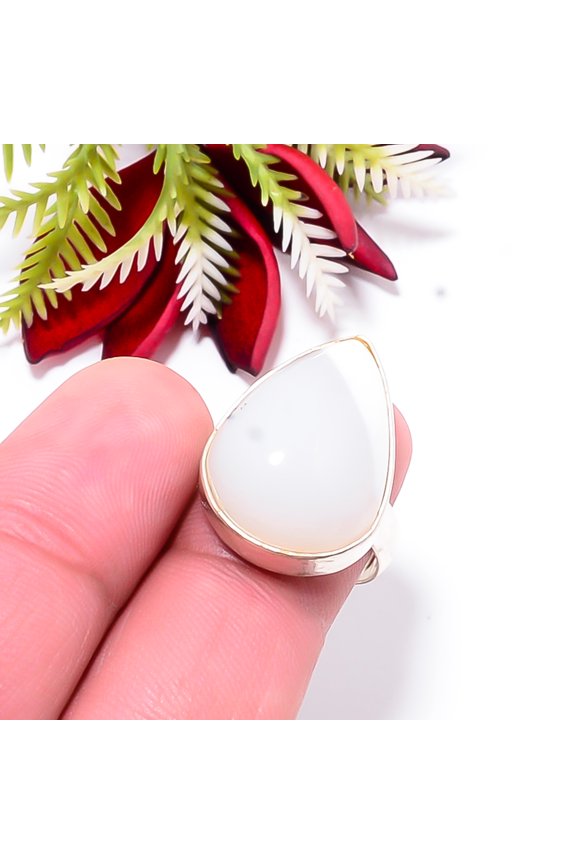 Merlinite Dendritic Opal -Brazil Gemstone 925 Sterling Silver Ring S.7.5 R4