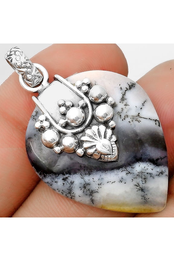 Merlinite Dendritic Opal - Turkey 925 Sterling Silver Pendant Jewelry P-1313 SDP134522
