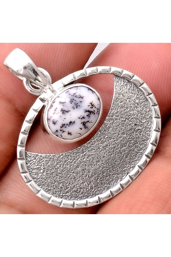 Merlinite Dendritic Opal - Turkey 925 Sterling Silver Pendant Jewelry P-1630 SDP155312