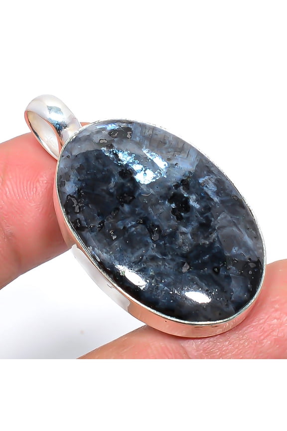 Merlinite Handmade Ethnic 925 Sterling Silver Pendant Jewelry 1.75" T14, Merlinite Pendant, Christmas Gift, New Year Sale, Gemstone Silver Jewelry