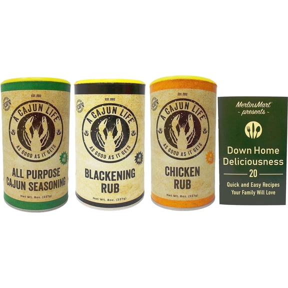 A Cajun Life Seasoning Variety 3-Pack | All Purpose, Chicken Rub & Blackening Seasoning Rub | MerlinsMart Zine