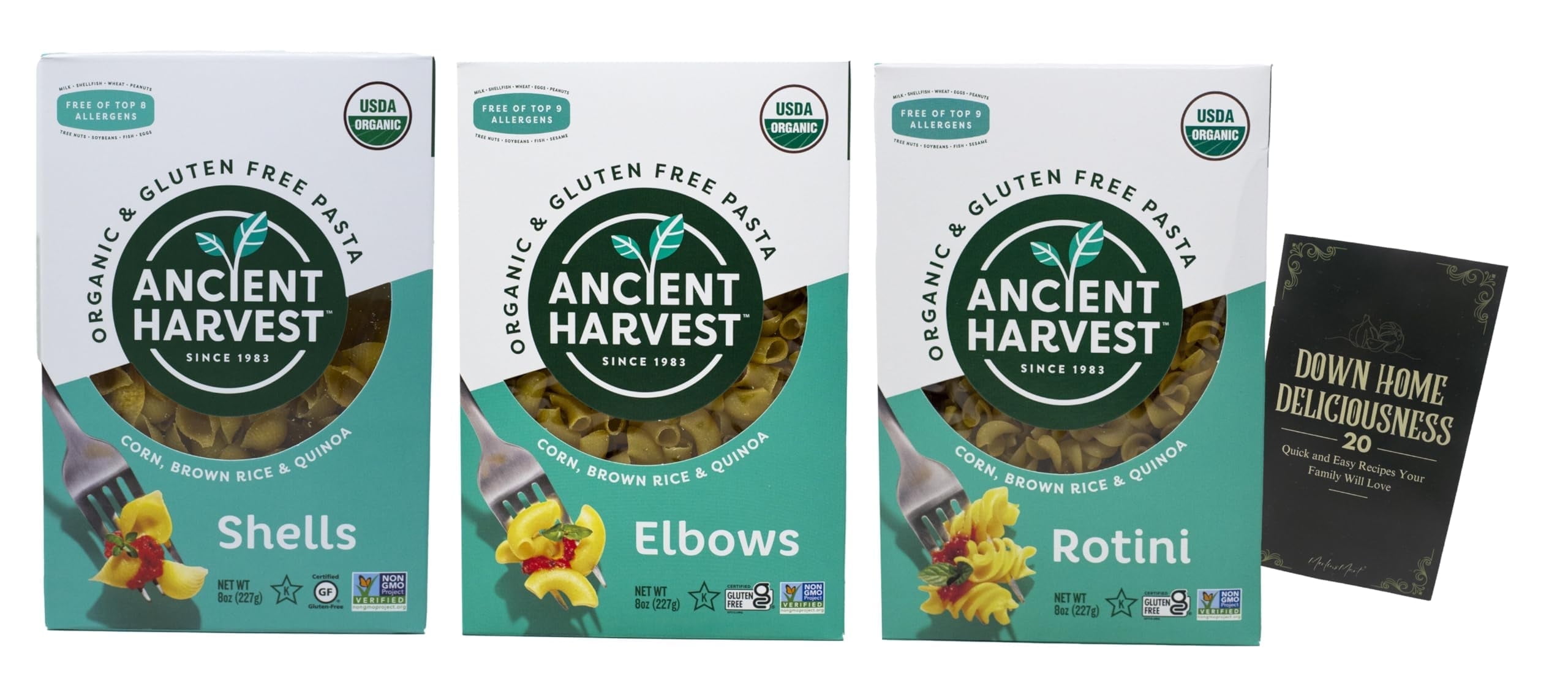 Ancient Harvest Organic Gluten-Free Corn Brown Rice Quinoa Pasta | 3 ...