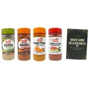 Badia Spice & Seasoning Variety Pack, Sazon Tropical Coriander Annatto, Sazon Tropical, Orange Pepper & Chile Lime, 6.5–6.75 oz Each (4 Pack) + MerlinsMart Zine