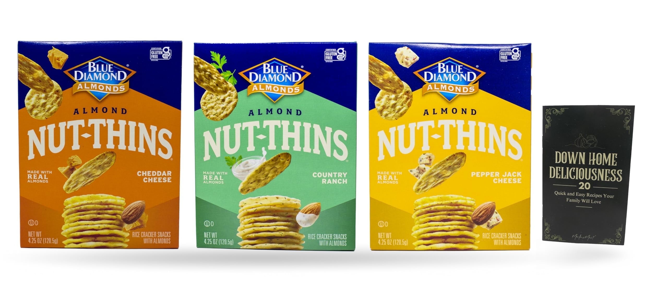 Blue Diamond Almond Nut Thins Rice Crackers | Gluten Free | 3 Flavors ...