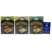 Blue Diamond Artisan Nut-Thins Rice Crackers | Gluten Free | 3 Flavor Variety (1) each: Sesame Seeds, Multi-Seeds, Flax Seeds (4.25 Ounces) + MerlinsMart Zine