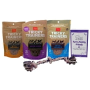 Cloud Star Tricky Trainers Grain-Free Soft Chewy Dog Treats Variety 3-Pack with Rope Toy, MerlinsMart Zine