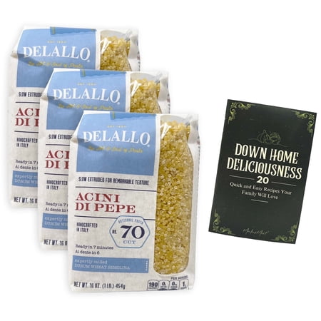 DeLallo Imported Italian Wheat Pasta | Acini Di Pepe No. 70 | 3-Pack | MerlinsMart Zine