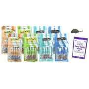 Fussie Cat Puree Topper Treat 4 Flavor Variety (2) Each: Tuna Oceanfish, Chicken, Chicken Vegetables, Tuna Prawns + MerlinsMart Zine | Catnip Toy