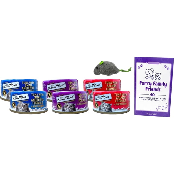 Goat Milk Cat Pate (3) Flavors (2) Cans Each: Anchovies, Chicken, Salmon | MerlinsMart Zine | Catnip Toy | Fussie Cat